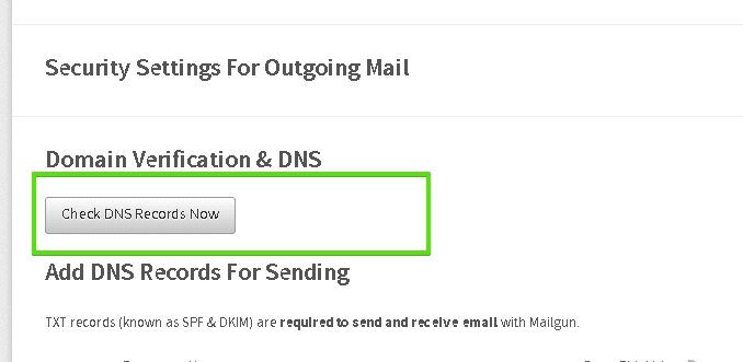 Domain Validation and DNS in Mailgun