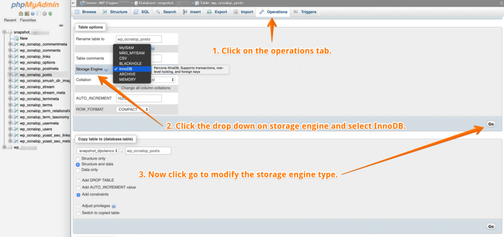 Modify Storage Engine